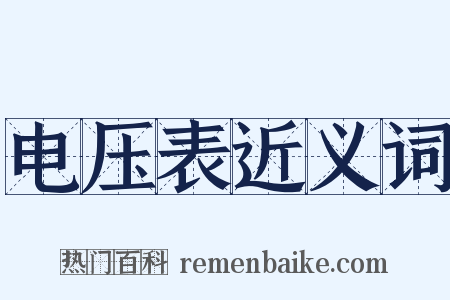 电压表近义词是什么意思的图片